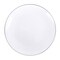 Smarty Had A Party 10.25" White with Silver Rim Organic Round Disposable Plastic Dinner Plates (120 Plates), 120PK 930WHS-CASE - alternate 7